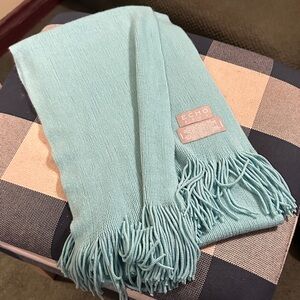 Echo Mint Blue Fringe Scarf
